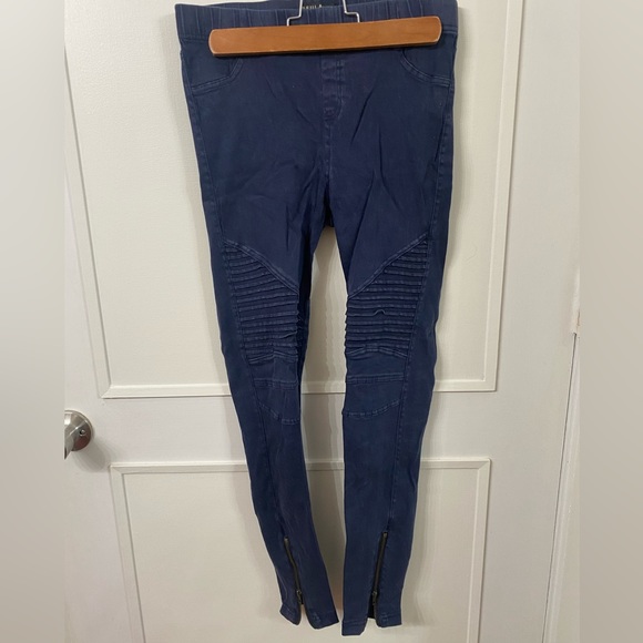Beulah Style Moto Jeggings - Midnight Blue - Picture 2 of 13